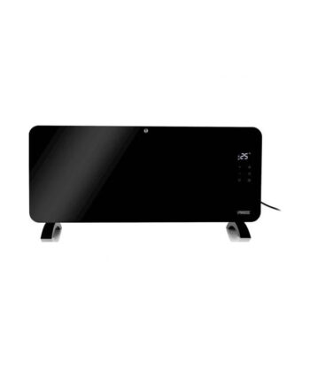 Elegant sort glaspanelvarmer 2000 W – Effektiv varme!