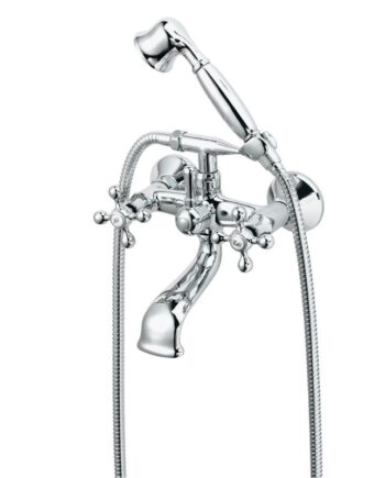 Geyser Magnolia Kar- og Brusarmatur i Krom og Guld