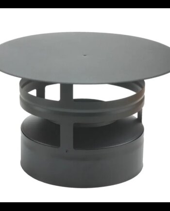 Sort Morsø Skorstenshætte til Isoleret Rør - Ø150mm
