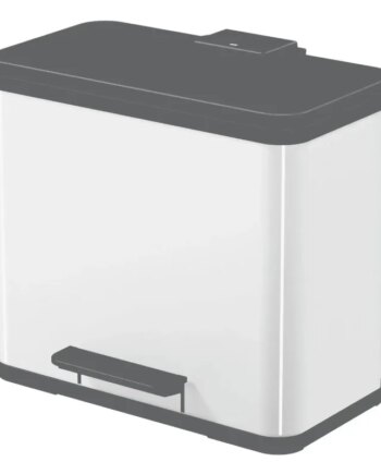 Hvid Trio Plus Pedalspand med 3 x 9 Liter til Affaldssortering