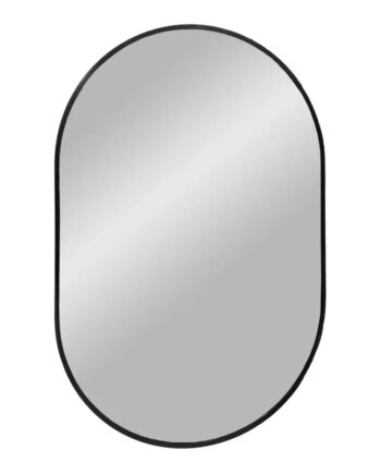 Elegant Sort Spejl med Ramme – Madrid Model 50x80 cm