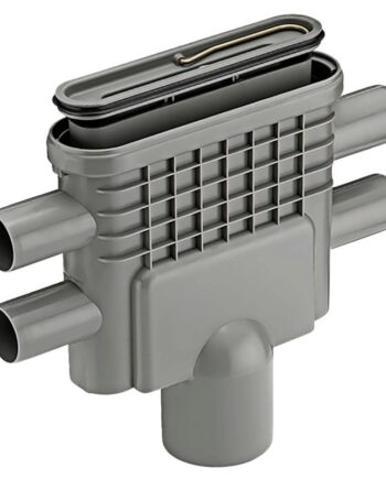 Unidrain Udløbshus Linje Ø75mm Lodret ø40 Sideindl Vandlås - Unidrain 943822545  - 5707692008004