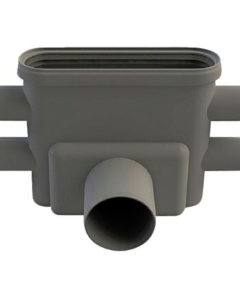 Unidrain Udløbshus Linje Ø75mm Vandret Ø40 Sideindl Vandlås - Unidrain 943822545  - 5707692007991